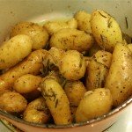 Fingerling potatoes with rosemary and butter